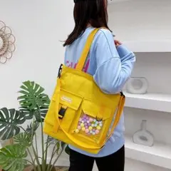 NO.7トートバッグ帆布大容量キャンバスショルダーエコバッグ肩掛け鞄通勤男女兼用