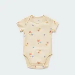 【新品】UNIQLO ユニクロ ベビー コットンメッシュボディスーツ 半袖 90