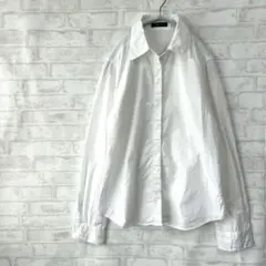 【コムサイムズ】ホワイト 長袖シャツ Mサイズ コットン レディース a3173