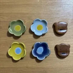 花形・クマ形箸置き6個セット