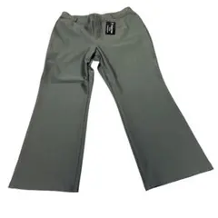 大きいサイズ 3L ストレッチパンツ フレアタイプ 深緑