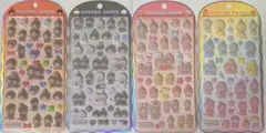 50 モンチッチ COTTON PUFFY シール 4種セット コットンパフィ