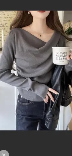 『クラシカルエルフ』程よい肌魅せで「あざと可愛い」♪きれいめニット Lサイズ