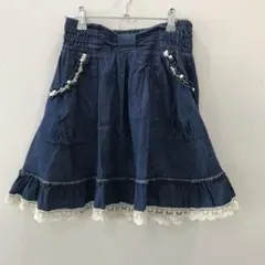 TG145 アクシーズファム デニムミニスカート ダークブルー M