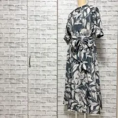 ソレイアード トゥモローランド 洗える ロングワンピース リネン 花柄