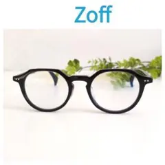Zoff ゾフ 眼鏡 メガネ ブラック ボストン 黒縁 ラウンド 軽量 オシャレ