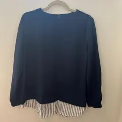 【IEDIT】トップス　ネイビー ブラウス LT