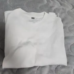 ユニクロU エアリズムコットン クルーネックT 長袖 M ホワイト