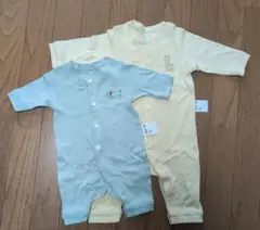 UNIQLO ロンパース 水色50cm ・黄色70cm 2点セット