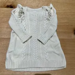 baby GAP アイボリー ケーブルニット ワンピース