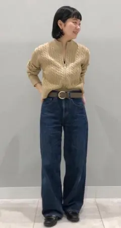 美品　GU ローライズ バギージーンズ S　標準丈