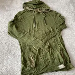 DIESEL オリーブグリーン フード付きパーカー M リバーシブル