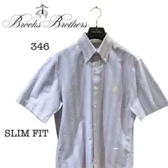 美品★ブルックスブラザーズ346オックスフォードボタンダウン半袖シャツ