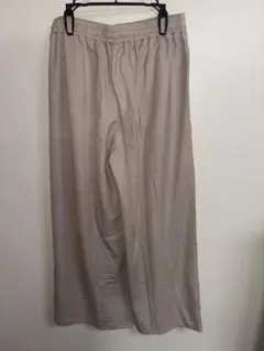 XL ベージュ ワイドパンツ
