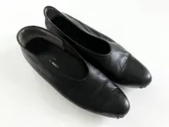 貴重 COMME des GARCONS 1999春夏 微厚底レザーシューズ 黒のサムネイル