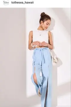 トゥーザシー　センタースリット　ワイドパンツ　スリット　レディース　新品のサムネイル