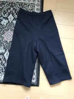 ネイビー　ワイドパンツ ゴム入り