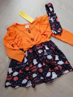 SHEIN ベビー ハロウィン ワンピース 6-9M ヘアバンド付