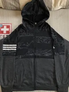 アディダス climalite ジップアップ パーカー M チャコールグレー