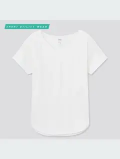 【新品未使用タグ付】ユニクロ(L)エアリズムシームレスＶネックロングＴ（半袖）