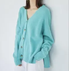 「ROPE'」 ニットカーディガン 38 ターコイズブルー