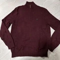 Ralph Lauren ポロラルフローレン ハーフジップニット ワインレッド