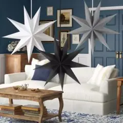 ⭕☆インテリア雑貨☆星型オーナメント(黒)直径30cmパーティー