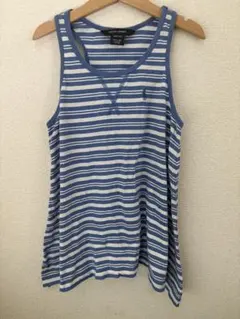 ラルフローレン 140 8〜10 水色　ボーダー ノースリーブ　チュニック