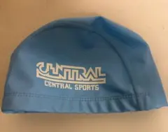 【美品】セントラルスポーツ 水泳帽子 スイミング スイムキャップ L 水色