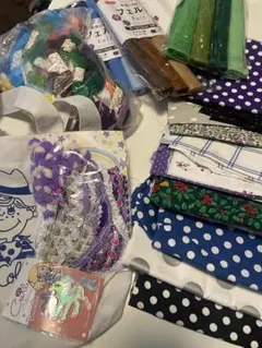 手芸素材セット（布地・リボン・糸）