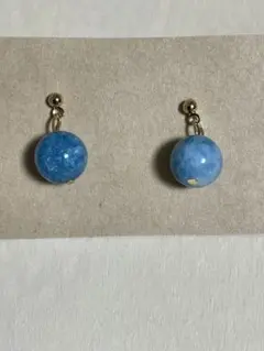 ラリマー ピアス