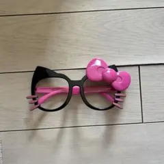 【美品】USJ ユニバ　ハローキティ キティーちゃん　伊達　メガネ