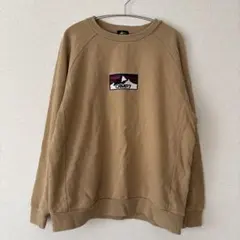 camp7 ロゴ 刺繍 トレーナー スウェット ベージュ