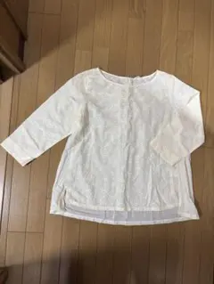 studio CLIP アイボリー 刺繍入り Lサイズ ブラウス