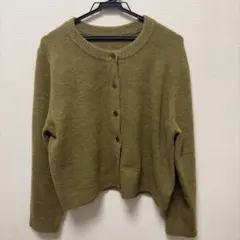 GUオリーブグリーン カーディガン