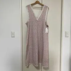 新品タグ付き しまむら ayano フラワーリラックス 원피스 ピンク 花柄
