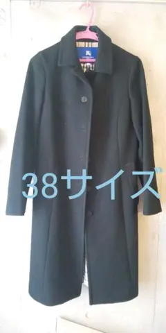 バーバリー・ブルーレーベル 黒ロングコート