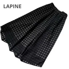 LAPINE ラピーヌ格子 チェック柄 フレアスカート ブラック 38 M