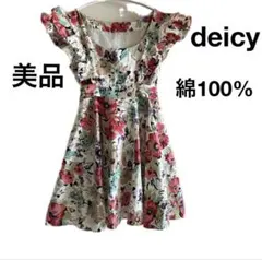 美品deicyレディースノースリーブワンピース　カットソースカート春夏服のサムネイル