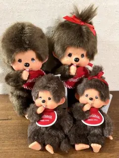【新品 未使用】モンチッチ ぬいぐるみ マスコット ⭐︎ 4体セット⭐︎ 正規品のサムネイル