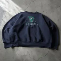 90s オールドUSA製 シアトル・マリナーズ 刺繍ロゴスウェットトレーナー