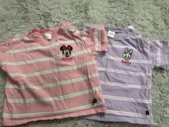 ミニーマウス・デイジーダック Tシャツ 2枚セット