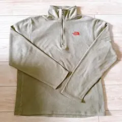 ノースフェイス フリース ハーフジップ ポーラテック 古着 S ベージュ