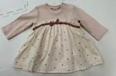 petit main ピンクドレス 80 ロンパース