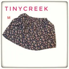 【美品】TINYCREEK タイニークリーク 花柄スカート M 黒 裏地付き