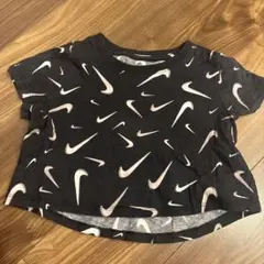 Nike クロップドロゴ Tシャツ Sサイズ ブラック