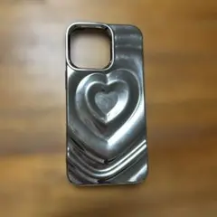 ハート型メタリックiPhoneケースiPhone13プロ用