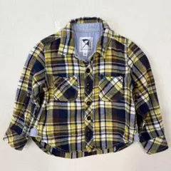 【アーノルドパーマー】チェック柄シャツネルシャツイエローブラウン