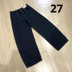 ユニクロ　バギーカーブジーンズ　ダークグレー　27