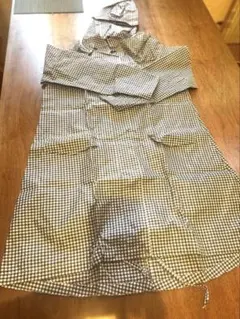 beams lightチェック柄 フード付きレインコート